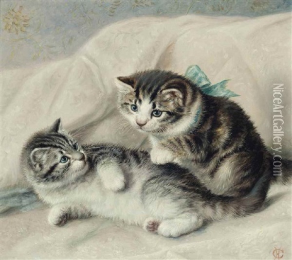 Two Bonny Wee Things Oil Painting - Horatio Henry Couldery