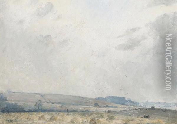 A Windy Day, Dorset Oil Painting - Tom Roberts