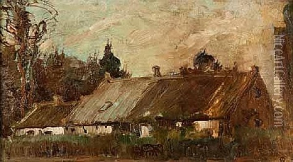 A Cape Homestead Oil Painting - Pieter Willem Frederick Wenning