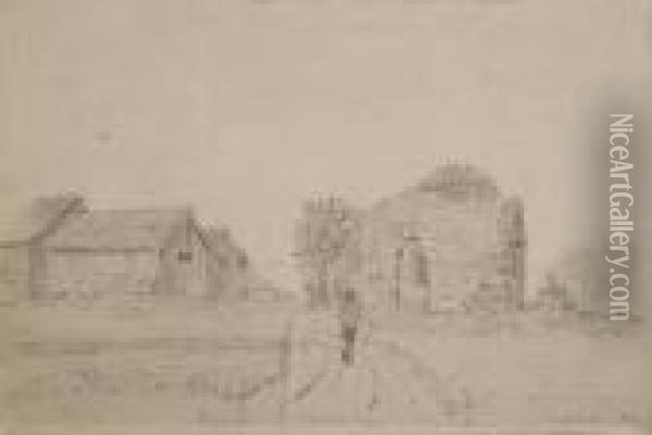 Mariakirkens Ruiner I Maridalen Oil Painting - Edvard Munch
