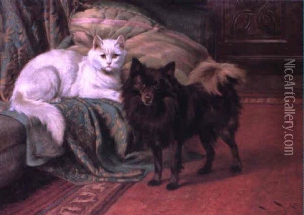 Kitty & Pip Oil Painting - Wright Barker