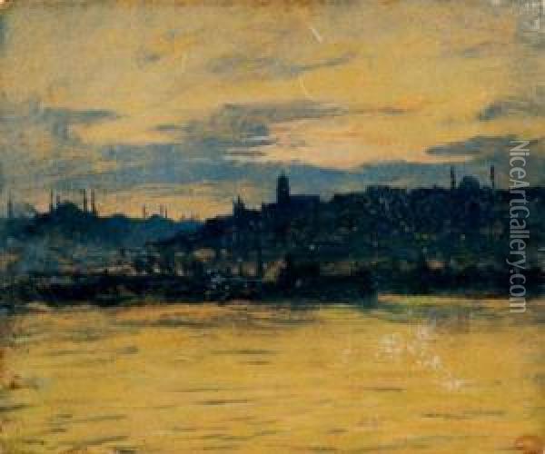 Constantinople La Nuit Oil Painting - Charles Cottet