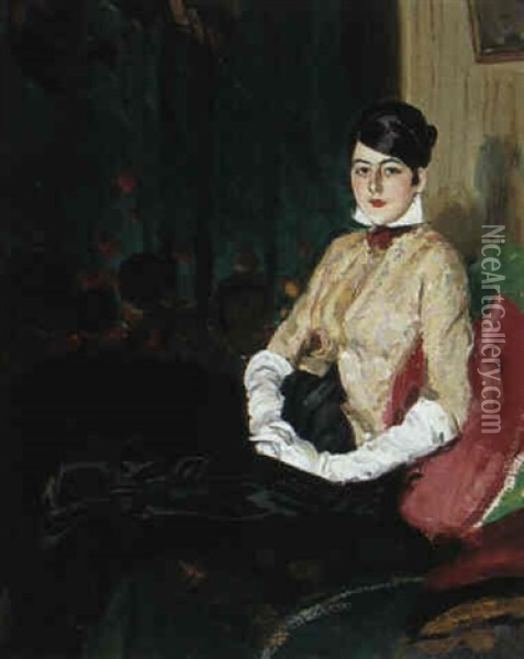 Portrait Of A Seated Lady Oil Painting - John Quincy Adams