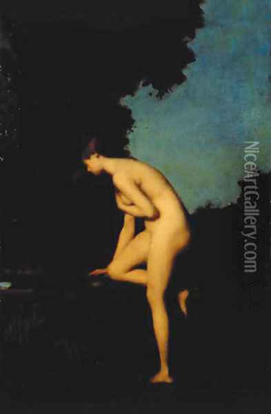 La Fontaine Oil Painting - Jean-Jacques Henner