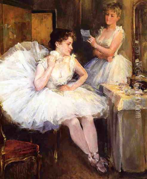 The Ballet Dancers Oil Painting - Willard Leroy Metcalf