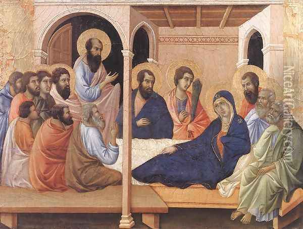 Parting from the Apostles 1308-11 Oil Painting - Duccio Di Buoninsegna
