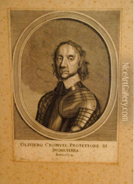 Oliver Cromwell; Thomas Fairfax Oil Painting - Pierre Drevet