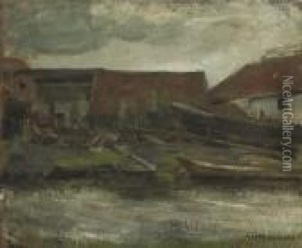 Scheepstimmerwerf Oil Painting - Piet Mondrian
