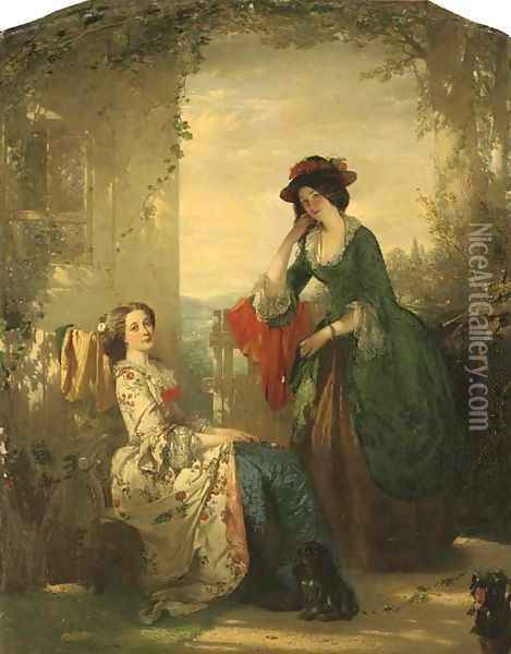 Sophia and Olivia Oil Painting - Thomas Faed