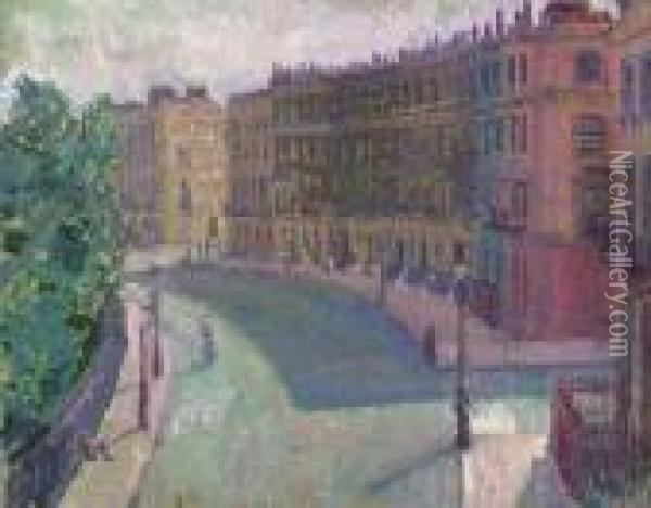 Mornington Crescent Oil Painting - Spencer Frederick Gore