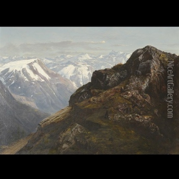 Black Mountain Oil Painting - William Samuel Parrott