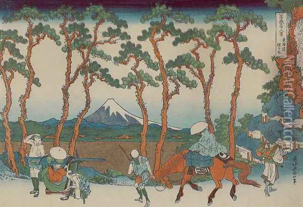 Hodogaya on the Tokaido Road (Tokaido Hodogaya) Oil Painting - Katsushika Hokusai