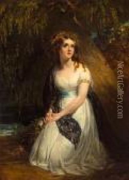 Ophelia Oil Painting - John Wood