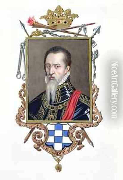 Portrait of Ferdinand Alvarez de Toledo Duke of Alva from Memoirs of the Court of Queen Elizabeth Oil Painting - Sarah Countess of Essex