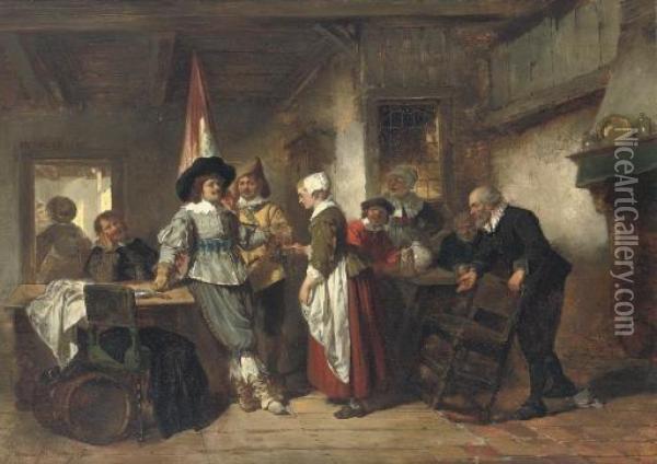 The Important Guest Oil Painting - Herman Frederik Carel ten Kate