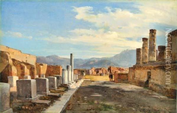 Rovine Di Pompei Oil Painting - Giacinto Gigante