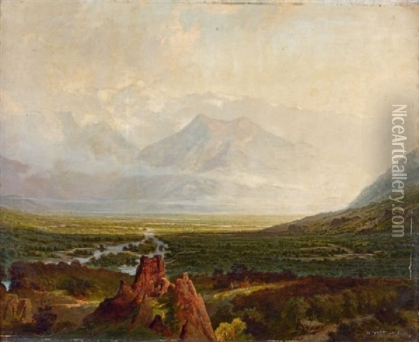 Paysage De Montagnes Oil Painting - Jean-Pierre Moynet