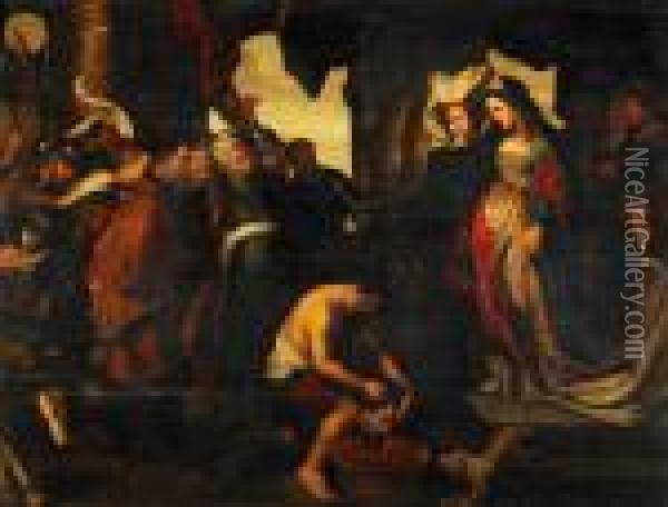 Drottning Tomiris Oil Painting - Peter Paul Rubens