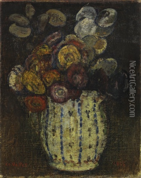 Bouquet Au Pot Oil Painting - Edouard (Eugene Francois) Vallet