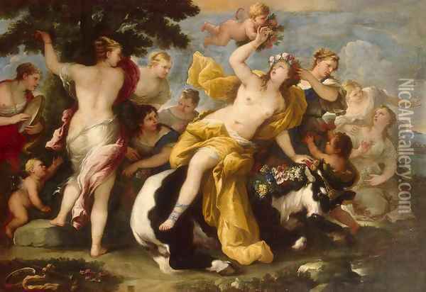 The Rape of Europa Oil Painting - Luca Giordano
