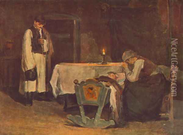 Bolcso mellett, 1905 Oil Painting - Bela Endre