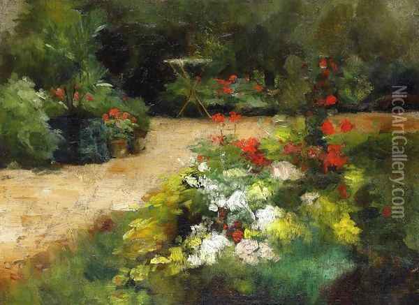 Garden Oil Painting - Gustave Caillebotte