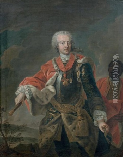 Portrait De Charles Alexandre De Lorraine (1712-1780) Oil Painting - Martin van Meytens the Younger