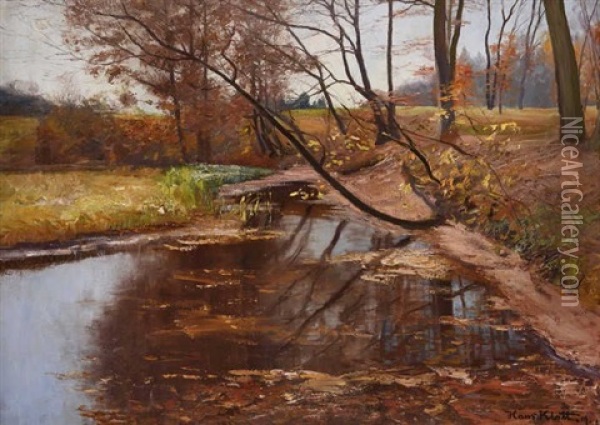 Herbst Im Wurmtal Oil Painting - Hans (Johann) Klatt