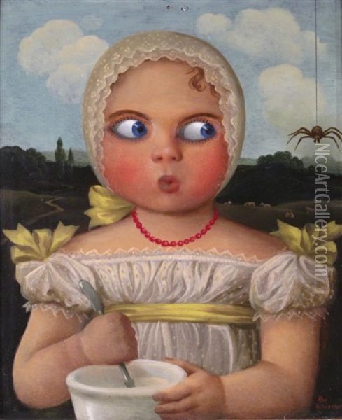 Little Miss Muffet Oil Painting - Rex John Whistler