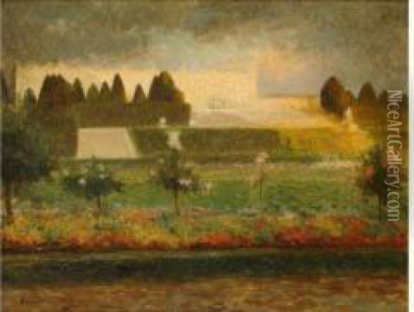Les Jardins Du Chateau De Versailles Oil Painting - Lucien Victor Guirand De Scevola