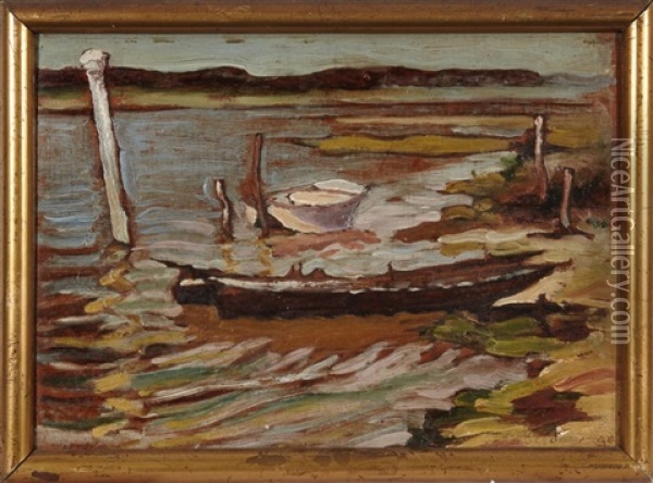 Lac De Souston Oil Painting - Henri Godbarge
