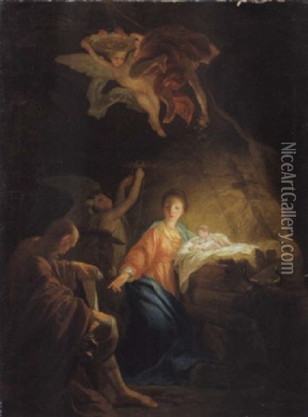 Die Geburt Christi Oil Painting - Joseph Esperling