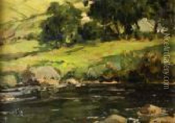 River In The Glens Oil Painting - James Humbert Craig