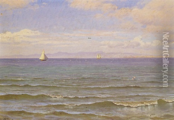 Blick Uber Das Meer Oil Painting - Ludvig Kabell