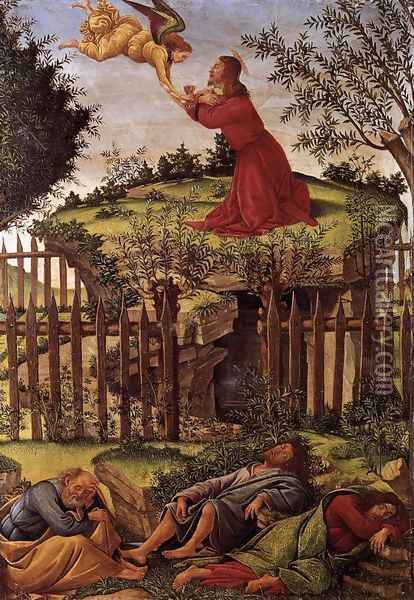 Agony in the Garden c. 1500 Oil Painting - Sandro Botticelli