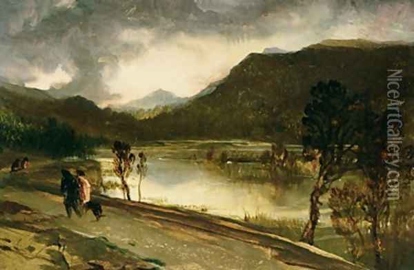A Highland Loch Oil Painting - Sir Edwin Henry Landseer