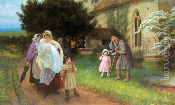 The Christening Party Oil Painting - Phillip Richard Morris