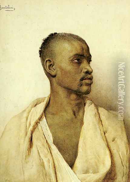 Portrait of an Arab Man Oil Painting - Frederico Bartolini