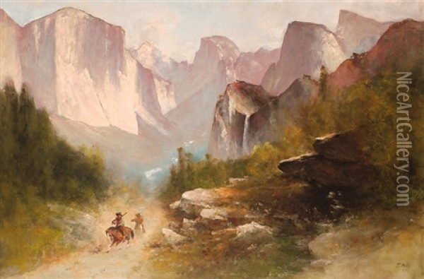 In The Gorge - Yosemite Oil Painting - Thomas Hill