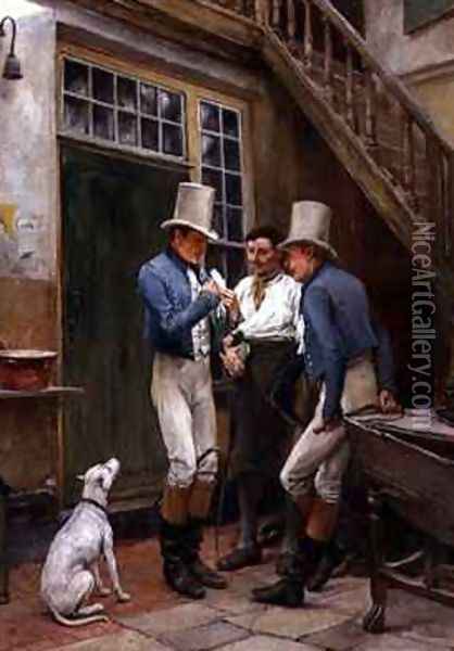 The Final Preparation for the Hunt Oil Painting - Andrew Carrick Gow