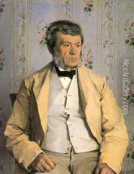 Portrait of Pierre Mathey 1887 Oil Painting - Paul Mathey