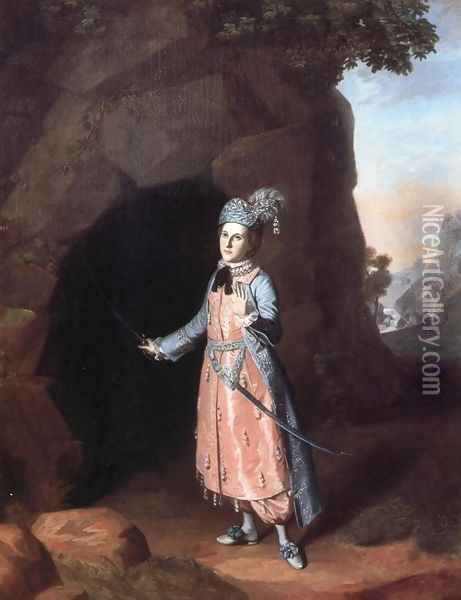 Nancy Hallam as Fidele in Shakespeare's Cymbeline Oil Painting - Charles Willson Peale