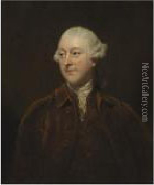 Portrait Of Arthur Murphy Oil Painting - Sir Joshua Reynolds