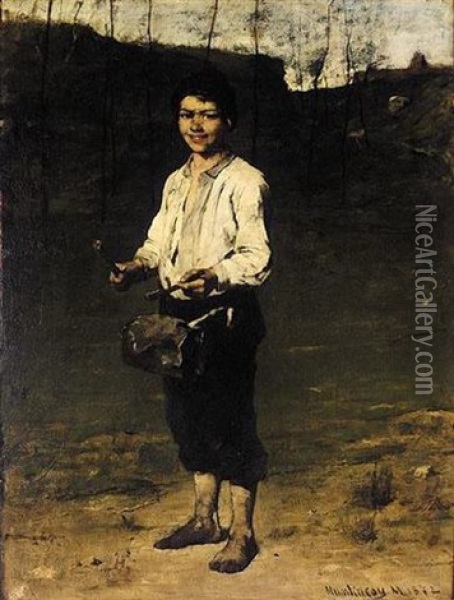 The Tin Drum Oil Painting - Mihaly Munkacsy