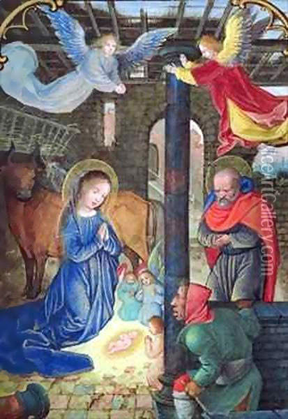 The Nativity Oil Painting - Simon Bening