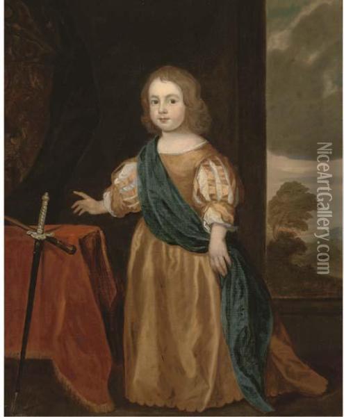 Portrait Of Sir Nicholas Pelham As A Young Boy Oil Painting - Sir Peter Lely