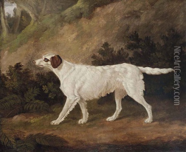 Thorn, The Celebrated Setter Oil Painting - Edmund Ward (E. W.) Gill