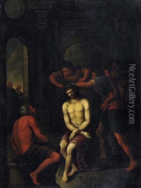 Die Dornenkronung Christi Oil Painting - Joseph Dorn