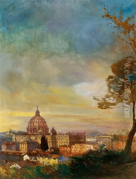 Roma Oil Painting - Gyula Hary