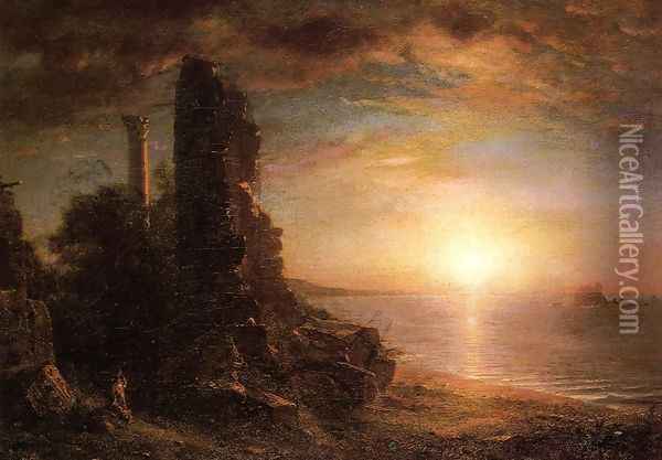 Landscape In Greece Oil Painting - Frederic Edwin Church